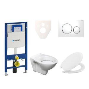 Cenově zvýhodněný závěsný WC set Geberit do lehkých stěn / předstěnová montáž+ WC S-Line S-line Pro 111.300.00.5NR4