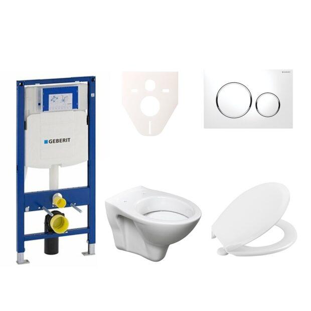 Cenově zvýhodněný závěsný WC set Geberit do lehkých stěn / předstěnová montáž+ WC S-Line S-line Pro 111.300.00.5NR4