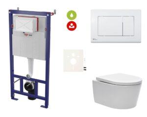 Cenově zvýhodněný závěsný WC set SAT do lehkých stěn / předstěnová montáž+ WC SAT Brevis SIKOSSBR20KECO