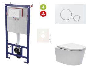 Cenově zvýhodněný závěsný WC set SAT do lehkých stěn / předstěnová montáž+ WC SAT Brevis SIKOSSBR70KECO