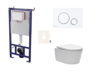 Cenově zvýhodněný závěsný WC set SAT do lehkých stěn / předstěnová montáž+ WC SAT Brevis SIKOSSBR76K