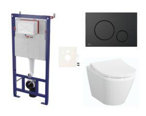 Cenově zvýhodněný závěsný WC set SAT do lehkých stěn / předstěnová montáž+ WC VitrA Integra SIKOSSINTRESU68K