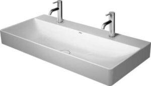 Dvojumyvadlo Duravit DuraSquare 100x47 cm dva otvory pro baterii 2353100043