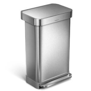 Odpadkový koš volně stojící Simplehuman Pedal bin 45 l Kartáčovaná nerez ocel mat SHCW2024