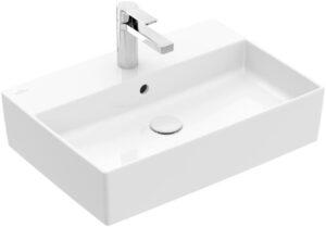 Umyvadlo na desku Villeroy & Boch Memento 2.0 60x42 cm s otvorem pro baterii alpská bílá 4A076001