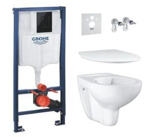 Závěsný wc set do lehkých stěn / předstěnový Grohe Bau Ceramic SIKOBGRSET2