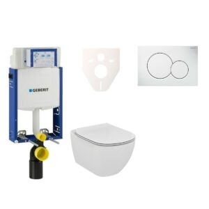 Cenově zvýhodněný závěsný WC set Geberit k zazdění + WC Ideal Standard Tesi 110.302.00.5NF1