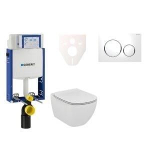 Cenově zvýhodněný závěsný WC set Geberit k zazdění + WC Ideal Standard Tesi 110.302.00.5NF4