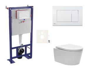 Cenově zvýhodněný závěsný WC set SAT do lehkých stěn / předstěnová montáž+ WC SAT Brevis SIKOSSBR20