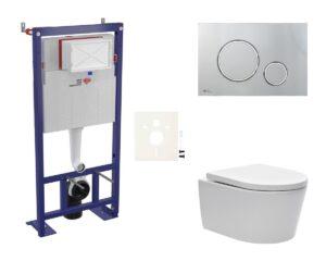 Cenově zvýhodněný závěsný WC set SAT do lehkých stěn / předstěnová montáž+ WC SAT Brevis SIKOSSBR71