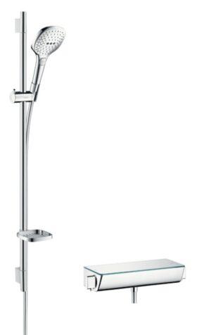 Sprchová baterie Hansgrohe Raindance Select E se sprchovým setem 150 mm bílá/chrom 27039400